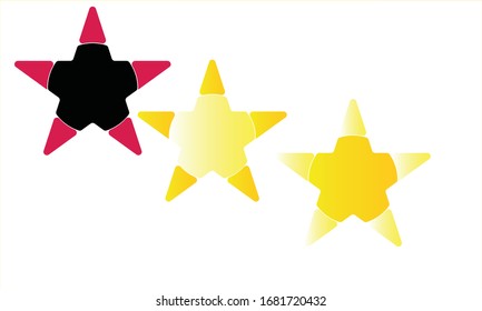 Star vector icon, coloured star sign for  design