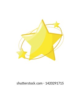 Star vector icon. Cute star isolated on white