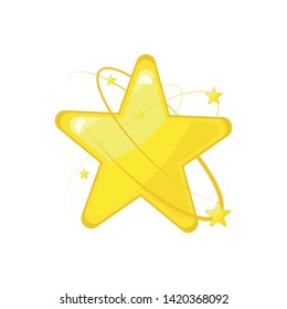 Star vector icon. Cute star isolated on white