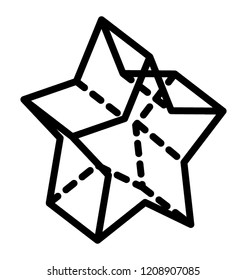 Star vector icon design in 3d shape
