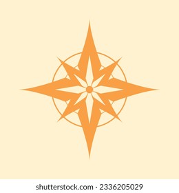 Star vector icon design. Abstract round vector logo element.