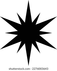 Star vector icon design. Flat icon of star.