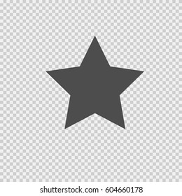 Star vector icon eps 10. Simple isolated illustration on transparent background.