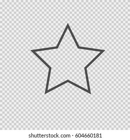 Star vector icon eps 10. Simple isolated illustration on transparent background.