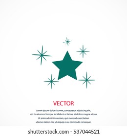Star vector icon, flat design best vector icon