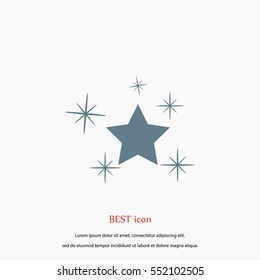 Star vector icon, flat design best vector icon