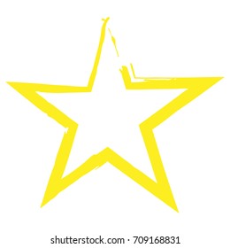 Star vector icon, flat grade, yellow web symbol.