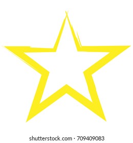 Star vector icon, flat grade, yellow web symbol.