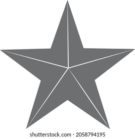 Star Vector icon, graphic design, mobile app, Illustration symbol, Star web site, Logo, blank background. 