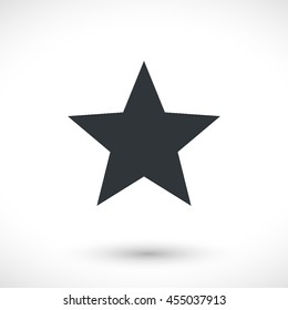 Star vector icon. Graphic symbol for web design, logo. Gray glyph on a white background. Isolated sign.