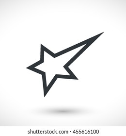 Star vector icon. Graphic symbol for web design, logo. Gray glyph on a white background. Isolated sign.