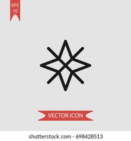 Star vector icon, illustration symbol