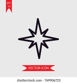 Star vector icon, illustration symbol
