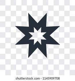 Star vector icon isolated on transparent background, Star logo concept
