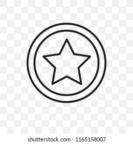 Star vector icon isolated on transparent background, Star logo concept