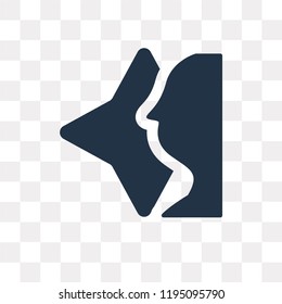 Star vector icon isolated on transparent background, Star transparency concept can be used web and mobile