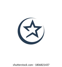 Star. Vector icon isolated on white background.