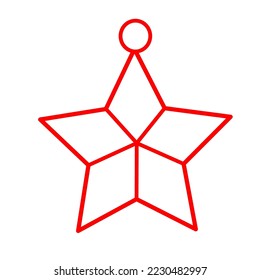 Stern-Vektorsymbol einzeln auf weißem Hintergrund, Vektorgrafik 