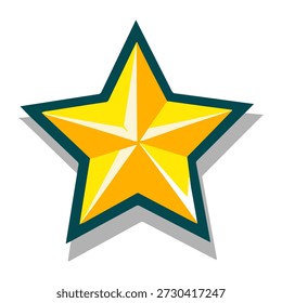Icono de Vector de Estrella Aislado sobre Fondo Blanco para Calificación, Premio, Favorito y Diseño de Logros