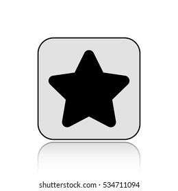 Star vector icon  with long shadow