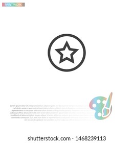 Star Vector icon . Lorem Ipsum Illustration design