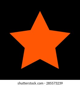 Star vector icon on a black background