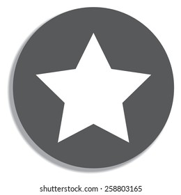 Star vector icon on a grey background