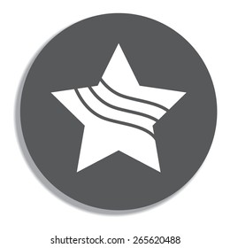 Star vector icon on a grey background