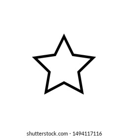 Icono del vector estrella en fondo blanco. Ilustración para el diseño