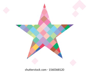 Star vector icon on white background.