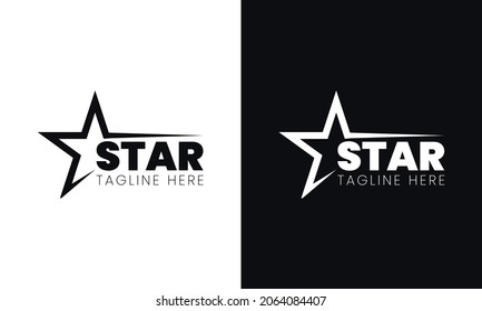 Star vector icon On White and Black Background