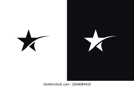 Star vector icon On White and Black Background