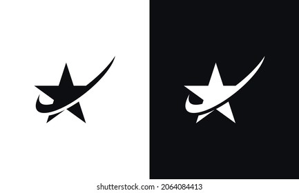 Star vector icon On White and Black Background