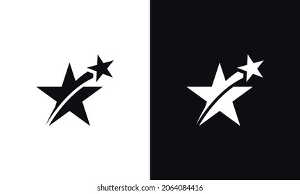 Star vector icon On White and Black Background