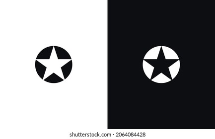 Star vector icon On White and Black Background