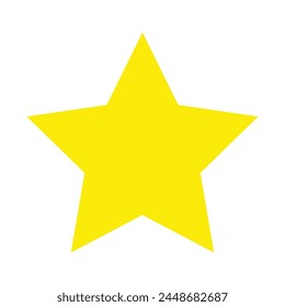 star vector icon on white background. flat rank. Black,  yellow favorite symbol.12