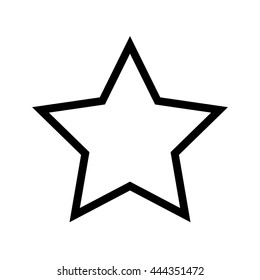 Star vector icon on white