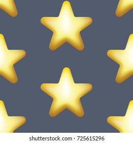 Star vector icon, rank, gold favorite web symbol seamless pattern.