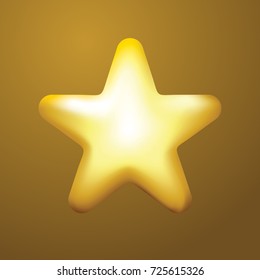 Star vector icon, rank, gold favorite web symbol.