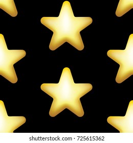 Star vector icon, rank, gold favorite web symbol seamless pattern.
