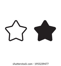 Icono del vector estrella. Símbolo de clasificación para el diseño de su sitio web, logotipo, aplicación