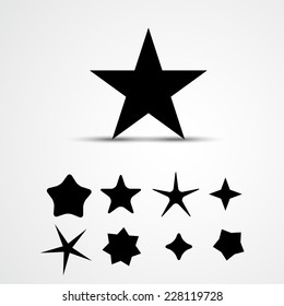 Star Vector Icon. Set