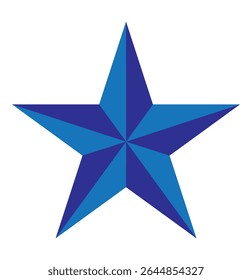Star vector icon set. Blue lone star flat icon design for New Year, Christmas, Celebration, seasonal events, and creative artwork. Silhouette lone star icon set isolated on white background. 