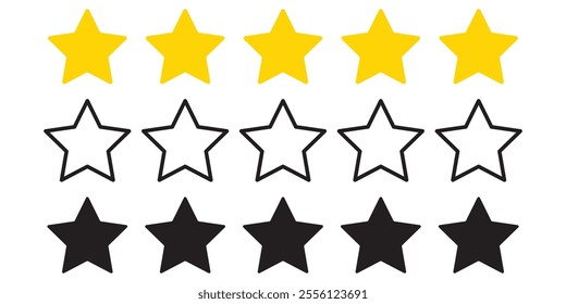 star vector icon set illustration. 