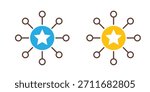 star vector icon set, simple and minimalist star clipart vector