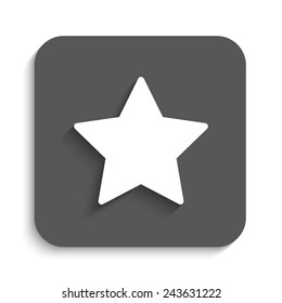 star  - vector icon with shadow on a grey button