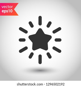 Star vector icon. Shooting star vector icon. Falling star vector sign.