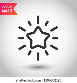 Star vector icon. Shooting star vector icon. Falling star vector sign.