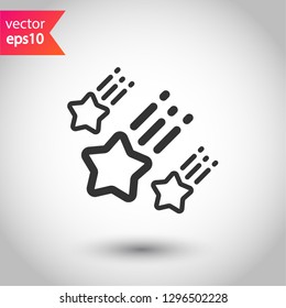 Star vector icon. Shooting star vector icon. Falling star vector sign.