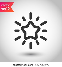 Star vector icon. Shooting star vector icon. Falling star vector sign.